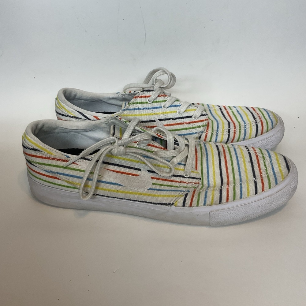 Size 11 - Nike Zoom Stefan Janoski‎ Canvas RM SB Multi-Color Pinstripes